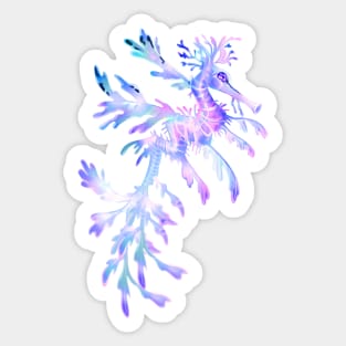 Dragons do Exist! Leafy seahorse Blueish Sticker